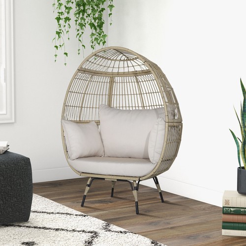 Wicker lounge chair with - chair, 4