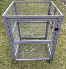 Bird Cage Wooden Aviary for Parrot Canary Cockatiel Parts w/wheels Part Spares