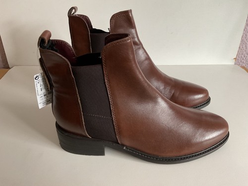 Next brown real leather ankke