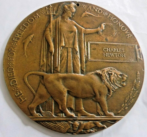 Death plaque charles newton - death,