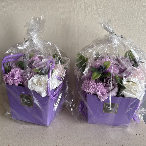 Soap flower bouquet lavender - flower,