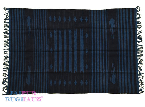 4x6 handwoven wool dhurrie rug - wool,