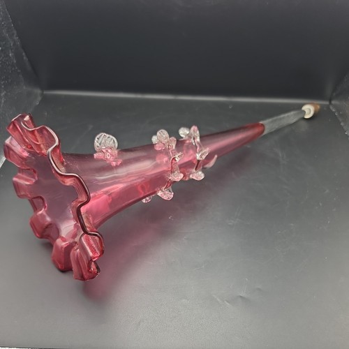 Large cranberry glass - glass, central