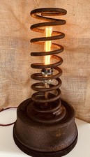 One Off Man Cave Garage Office Table Lamp. Classic car parts. Recycled. Spring