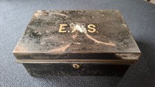Vintage metal deed box
