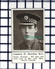 C6625) Capt H Dundas Scots Guards Nevill World War One WW1  - 1918 SMALL Cutting