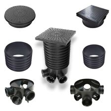 Underground Drainage Manhole Inspection Chamber Set 320MM 450mm Riser Base Cover