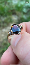 15ct rose gold Antique natural garnet ring