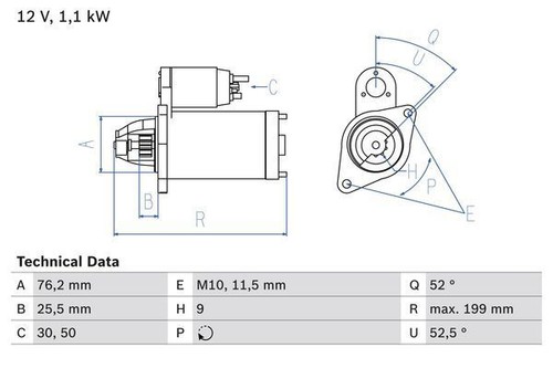 Bosch starter motor for - motor,