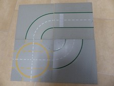 4 VINTAGE LEGO ROAD BASE
