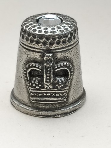 Diamond jubilee pewter - diamond, thimble