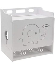 ANMOO Floating Shelves Router Wi-Fi Set Rack Storage Box Large 4 Layer - White