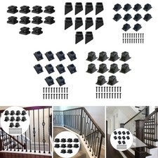 10x Iron Baluster Shoes for Staircase Metal Railing Shoes Sturdy Stair Rail Base