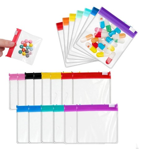 14pcs pill pouch bags zippered - pill,