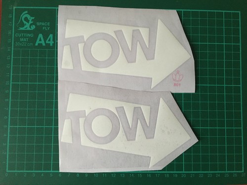 Tow vinyl car sticker - tow,