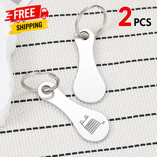 2pcs trolley coin - trolley, keyring