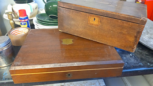 Victorian mahogany writing - mahogany,