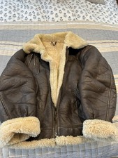 Men vintage brown sheepskin - men's,