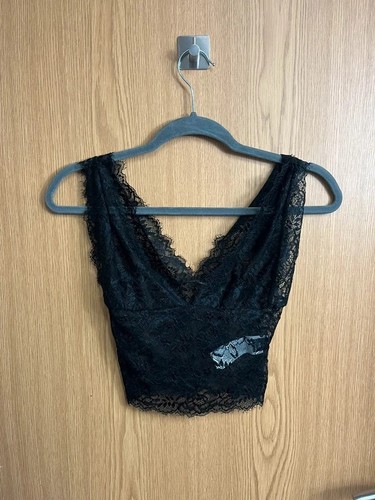 Shein black lace top - lace,