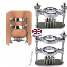 Stainless Steel Male Scrotum Testicle Ball Crusher CBT Ball Stretcher Device NEW