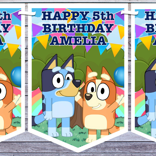 Bluey personalised birthday - bluey,
