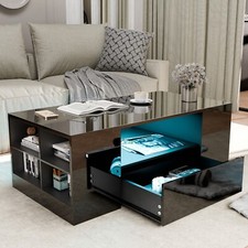 LED Coffee Table Wooden 2