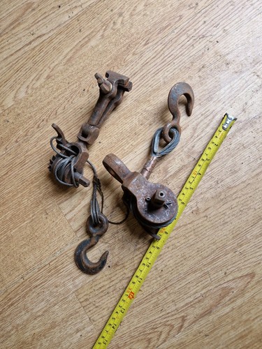 Vintage block and tackle - block, 2x