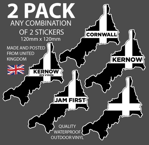 Cornish map sticker decal - map, 5