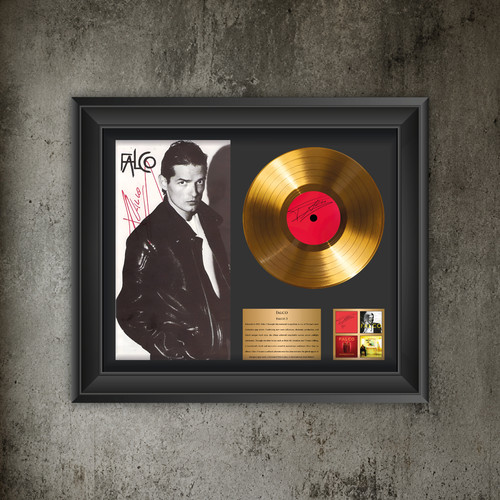 Falco gold record display with - record,