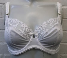 Ex John Lewis Ladies White Lace Trim Full Cup Bra - Size 32DD