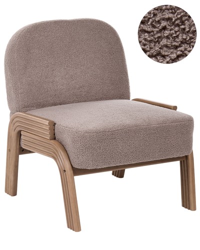 Armchair orten boucle - boucle, taupe