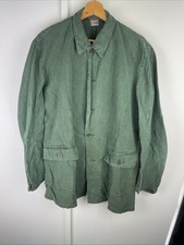 Swedish Army Blazer Jacket Coat Uniform Workwear Green Cotton 