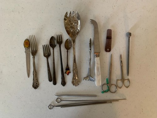 Antique vtg lot silverware and - antique,