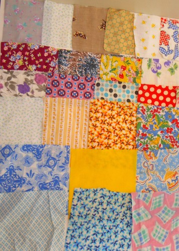 Vintage feed sack fabric - vintage,