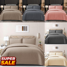 3 Piece Bedspread Quilted Bed