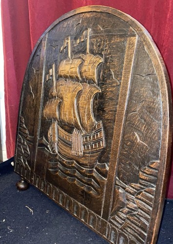 Antique solid oak hand - solid,