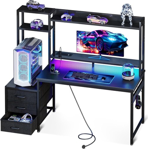 Gaming desk with - desk, led