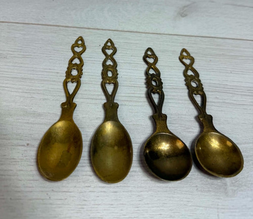 Vintage brass spoons - 4, made