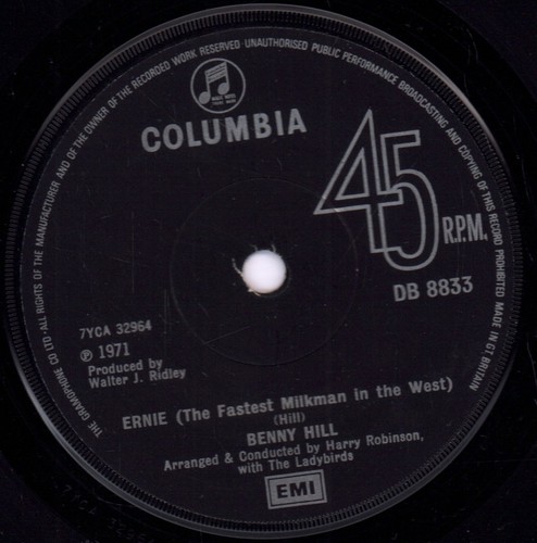 Benny hill ernie - benny, 7"