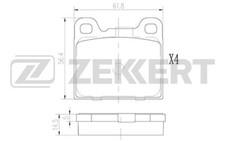 BRAKE PAD SET, DISC BRAKE FOR