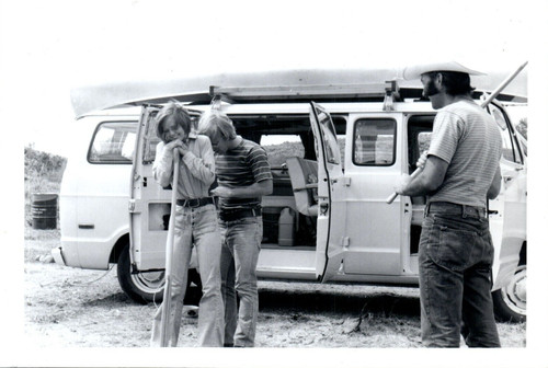 1970s van camping - camping, road