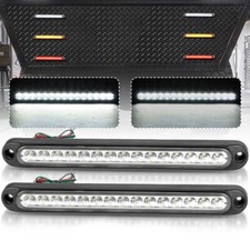 2x 10'' 15 LED Rear Tail Lights WhiteLight Bars Trailer Caravan Van Truck Pickup