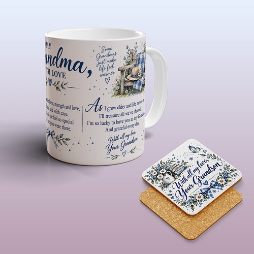 Grandma mug from grandson to - grandma,