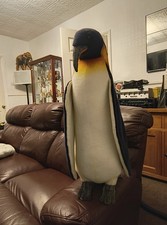 Hansa 3266 Emperor Penguin Standing Realistic Standing Toy Giant Plush Display
