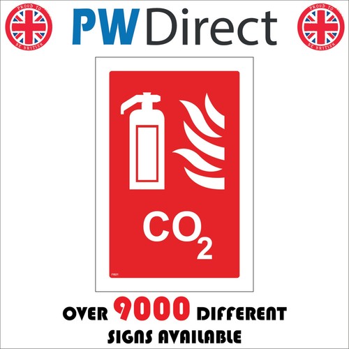 Sign co2 fire extinguisher - sign,