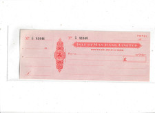 ISLE  OF  MAN  BANK  UNUSED  CHEQUE  19--  DOUGLAS