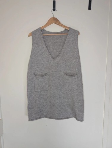 Shein taupe knitted neck - v,