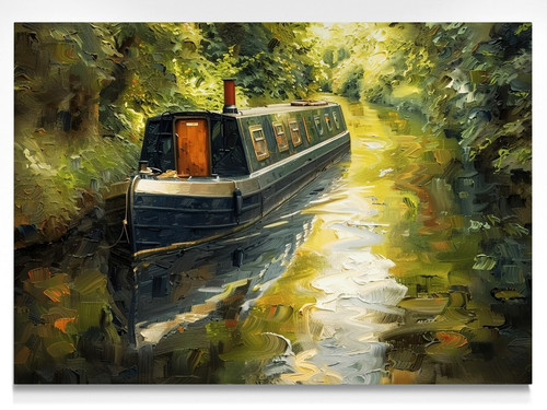 Canal narrow boat landscape - canal,