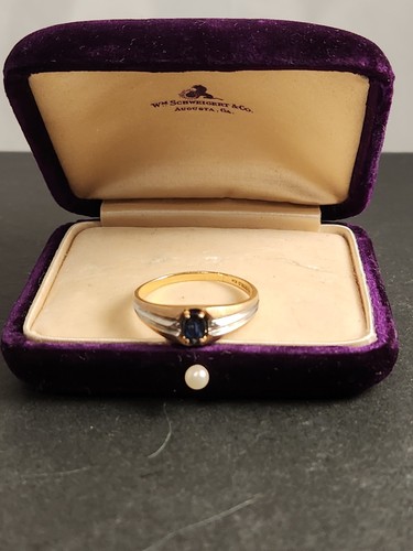 Men 10k band ring - 10k, oval