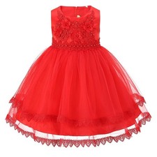 Baby Dress Girl Red Lace Red